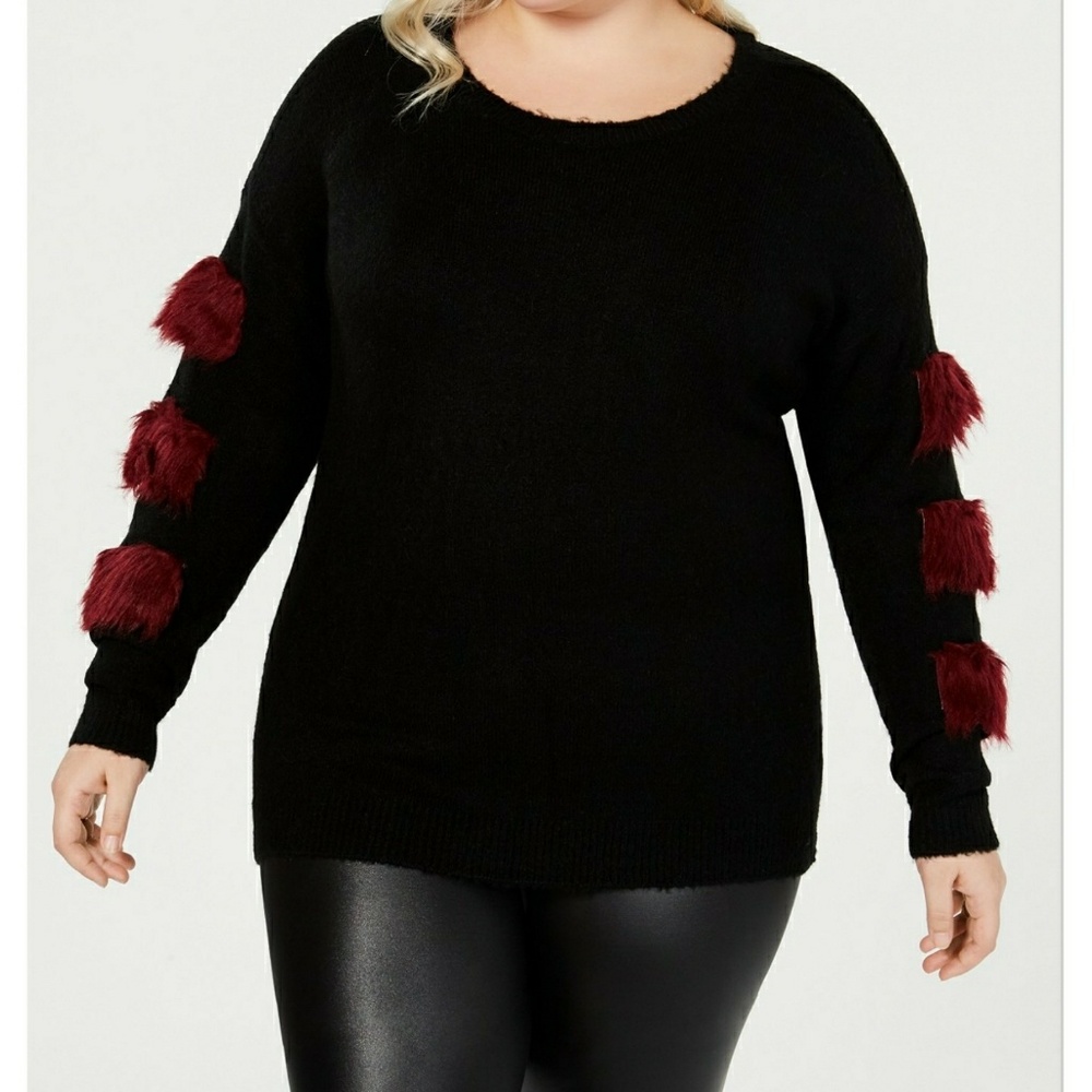 ⬇️🆕➕ Say What? 💜 Pompom Sweater